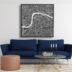 Framed 48 x 48 - London city plan