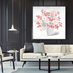 Encadré 48 x 48 - Illustration de fleur corail