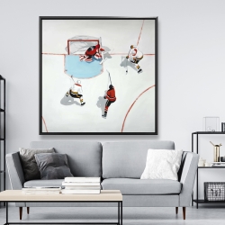 Framed 48 x 48 - Eventful hockey game