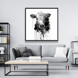 Framed 48 x 48 - Jersey cow