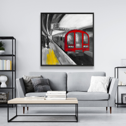 Framed 48 x 48 - Waiting subway