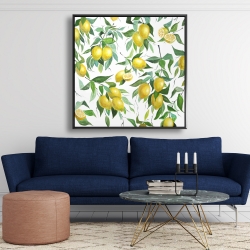 Framed 48 x 48 - Lemon pattern