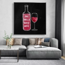 Encadré 48 x 48 - Sauvez l'eau buvez du vin