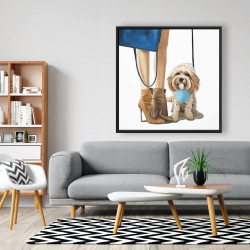 Encadré 48 x 48 - Chien cavoodle à la mode
