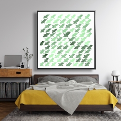 Encadré 48 x 48 - Motif de x vert