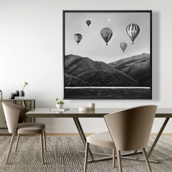 Framed 48 x 48 - Air balloon landscape