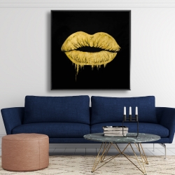Framed 48 x 48 - Golden lips