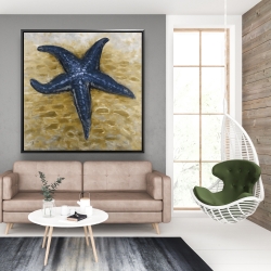 Encadré 48 x 48 - étoile de mer bleu
