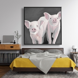 Encadré 48 x 48 - Deux petits porcelets