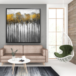 Encadré 48 x 48 - Forêt abstraite jaune