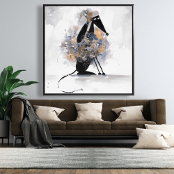 Encadré 48 x 48 - Chien levrier afghan en cartoon