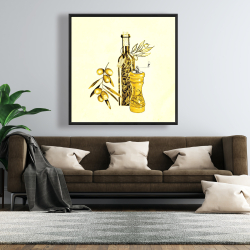 Framed 48 x 48 - Olive oil and pepper