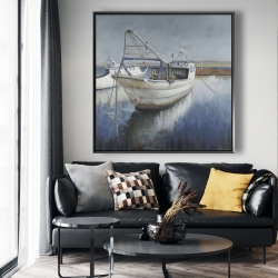 Encadré 48 x 48 - Bateau de pêche bleu