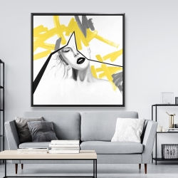 Encadré 48 x 48 - Femme au trait jaune