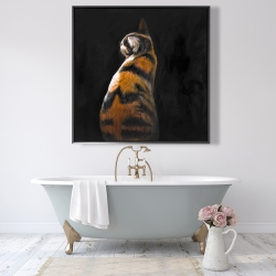 Framed 48 x 48 - Spotted cat