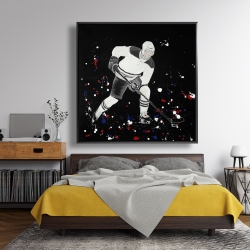 Encadré 48 x 48 - Joueur de hockey prêt l'action