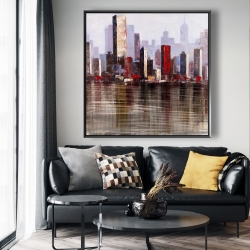 Framed 48 x 48 - Industrial city style