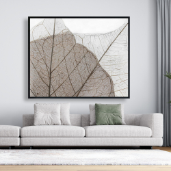 Framed 48 x 60 - Translucent dried leaves