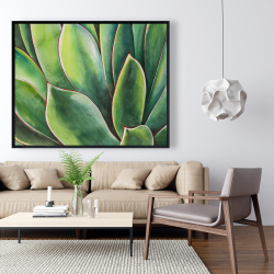 Encadré 48 x 60 - Plante d'agave à l'aquarelle