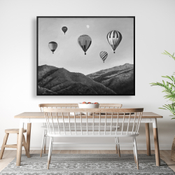 Framed 48 x 60 - Air balloon landscape