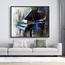 Framed 48 x 60 - Abstract grand piano
