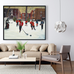 Encadré 48 x 60 - Jeunes joueurs de hockey