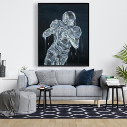 Framed 48 x 60 - Football player