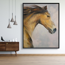 Encadré 48 x 60 - Fier destrier la crinière au vent