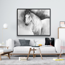 Framed 48 x 60 - Domino horse
