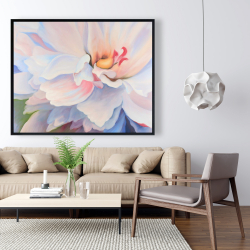 Encadré 48 x 60 - Fleur aux teintes pastel