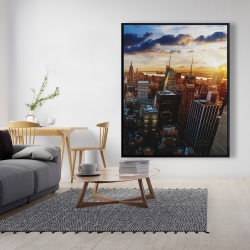 Framed 48 x 60 - City of new york by dawn