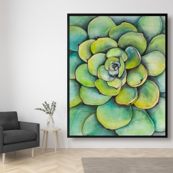Encadré 48 x 60 - Succulent à l'aquarelle