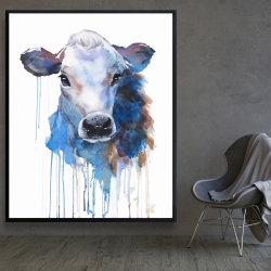Framed 48 x 60 - Watercolor jersey cow