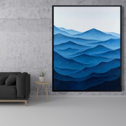 Framed 48 x 60 - Dark calm ocean waves