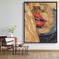 Encadré 48 x 60 - Plan rapproché d'une bouche