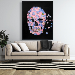 Encadré 48 x 60 - Crâne de fleurs