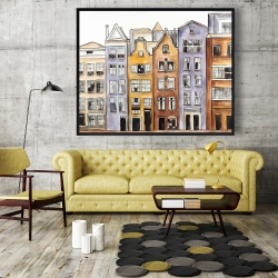 Encadré 48 x 60 - Maisons à amsterdam