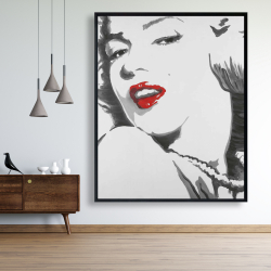 Framed 48 x 60 - Marilyn monroe outline style