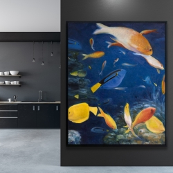 Framed 48 x 60 - Colorful fish under the sea