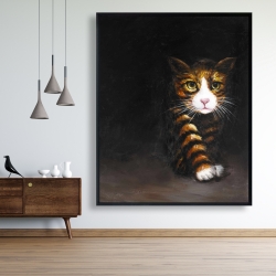 Encadré 48 x 60 - Chat discret