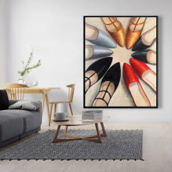 Encadré 48 x 60 - Cing paires de chaussures pour femme