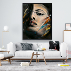 Framed 48 x 60 - Abstract woman portrait