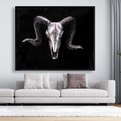 Framed 48 x 60 - Ram skull grunge style