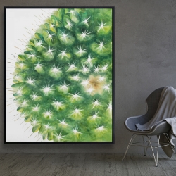 Encadré 48 x 60 - Mini cactus à l'aquarelle