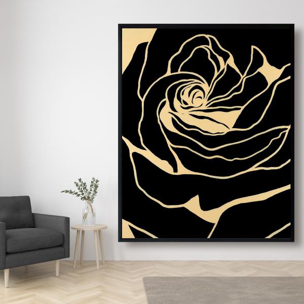 Encadré 48 x 60 - Silhouette d'une rose