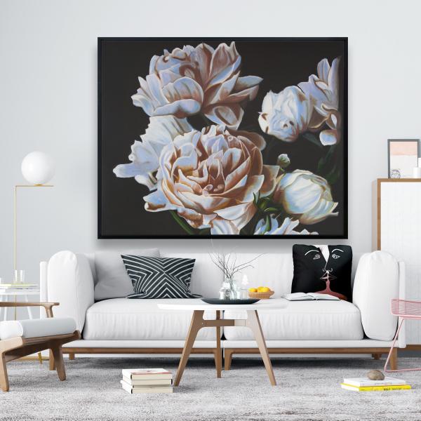 Framed 48 x 60 - Peonies