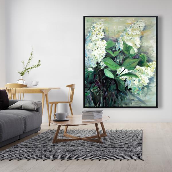 Encadré 48 x 60 - Lilas blanc