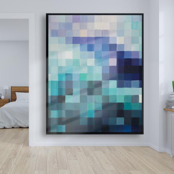Encadré 48 x 60 - Paysage pixelisé