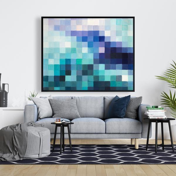 Encadré 48 x 60 - Paysage pixelisé