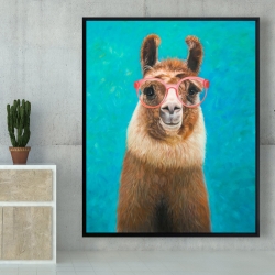 Framed 48 x 60 - Lovable llama
